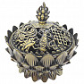 Metal incense burner Lotus flower color bronze