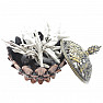 Metal incense burner Lotus flower color bronze