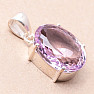 Amethyst Rose de France pendant silver Ag 925 P316