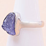 Tanzanite raw ring silver Ag 925 LOT330