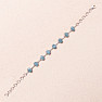 Aquamarine bracelet silver Ag 925 B34