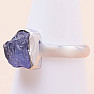 Tanzanite raw ring silver Ag 925 LOT341