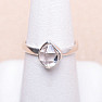 Herkimer diamond ring silver Ag 925 R3449