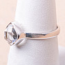 Herkimer diamond ring silver Ag 925 R3449