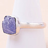 Tanzanite raw ring silver Ag 925 LOT348