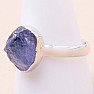 Tanzanite raw ring silver Ag 925 LOT356