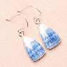 Scheelite blue earrings silver Ag 925 E358