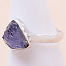 Tanzanite raw ring silver Ag 925 LOT358