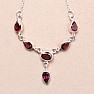 Garnet necklace silver Ag 925 36363