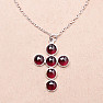 Garnet necklace silver Ag 925 36392