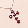 Garnet necklace silver Ag 925 36392