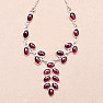 Garnet necklace silver Ag 925 36395