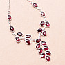 Garnet necklace silver Ag 925 36395