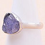 Tanzanite raw ring silver Ag 925 LOT366