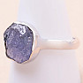 Tanzanite raw ring silver Ag 925 LOT369