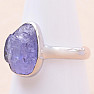 Tanzanite raw ring silver Ag 925 LOT373