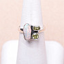 Ethiopian opal and olivine ring silver Ag 925 LOT4