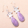 Stichtit earrings silver Ag 925 44723