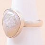 Druzy agate angelic aura ring silver Ag 925 R469