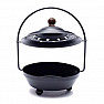 Metal incense burner black 13 cm