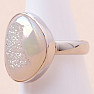 Druzy agate angelic aura ring silver Ag 925 R485