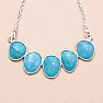 Turquoise Sleeping Beauty Necklace Ag 925 58106