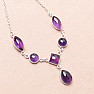 Amethyst necklace silver Ag 925 59115