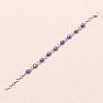 Turquoise purple bracelet silver Ag 925 61330