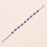 Turquoise purple bracelet silver Ag 925 61332