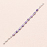 Turquoise purple bracelet silver Ag 925 61333