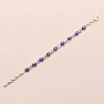 Turquoise purple bracelet silver Ag 925 61334