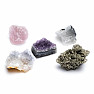 Set of stones in a box - 5 raw minerals