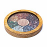 Chakra tray mango wood Flower of life - decoration