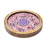 Amethyst and rose quartz coaster mango wood - decoration