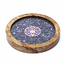 Amethyst and lapis lazuli coaster mango wood - decoration