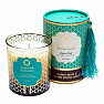 Scented candle in glass Ayurveda Pitta dosha with aquilaria scent