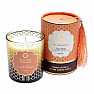 Scented candle in glass Ayurveda Kapha dosha with the scent of sage and mint