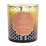 Scented candle in glass Ayurveda Kapha dosha with the scent of sage and mint