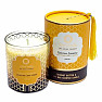 Scented candle in glass Ayurveda Vata dosha with the scent of night hyacinth and jasmine