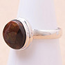 Agate Mexican Fire Ring Silver Ag 925 68745