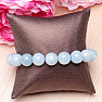 Aquamarine bracelet made of large beads 12 - 14 mm