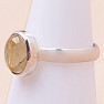 Sagenite crystal with rutile ring silver Ag 925 69668