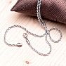 Rope style stainless steel necklace in steel color 50.8 cm