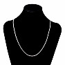 Rope style stainless steel necklace in steel color 50.8 cm