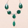 Malachite necklace silver Ag 925 72094