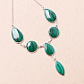 Malachite necklace silver Ag 925 72094