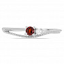 Silver ring with cut garnet and zircon Ag 925 031121 GT