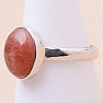 Sun stone ring silver Ag 925 R732