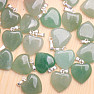 Aventurine green pendant in the shape of a heart 2 cm