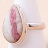 Tourmaline rubellite in crystal ring silver Ag 925 74325